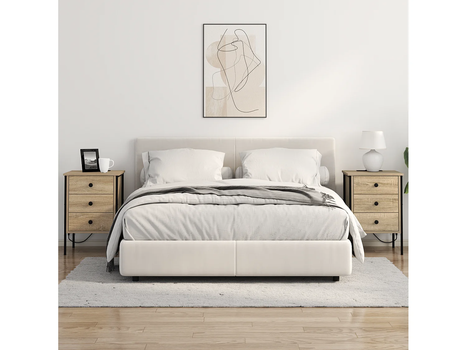 Armoires de chevet 2 pcs Chêne sonoma 42 x 41 x 61 cm