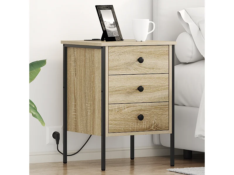 Armoires de chevet 2 pcs Chêne sonoma 42 x 41 x 61 cm