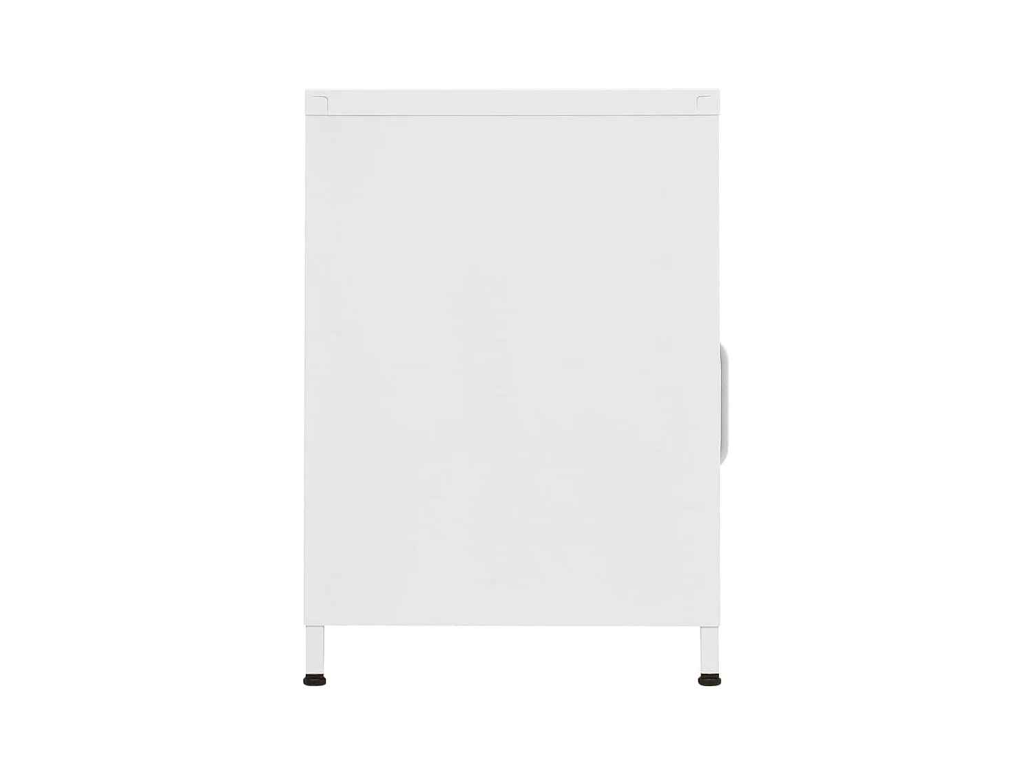 Table de chevet Blanc 35x35x51 cm Acier