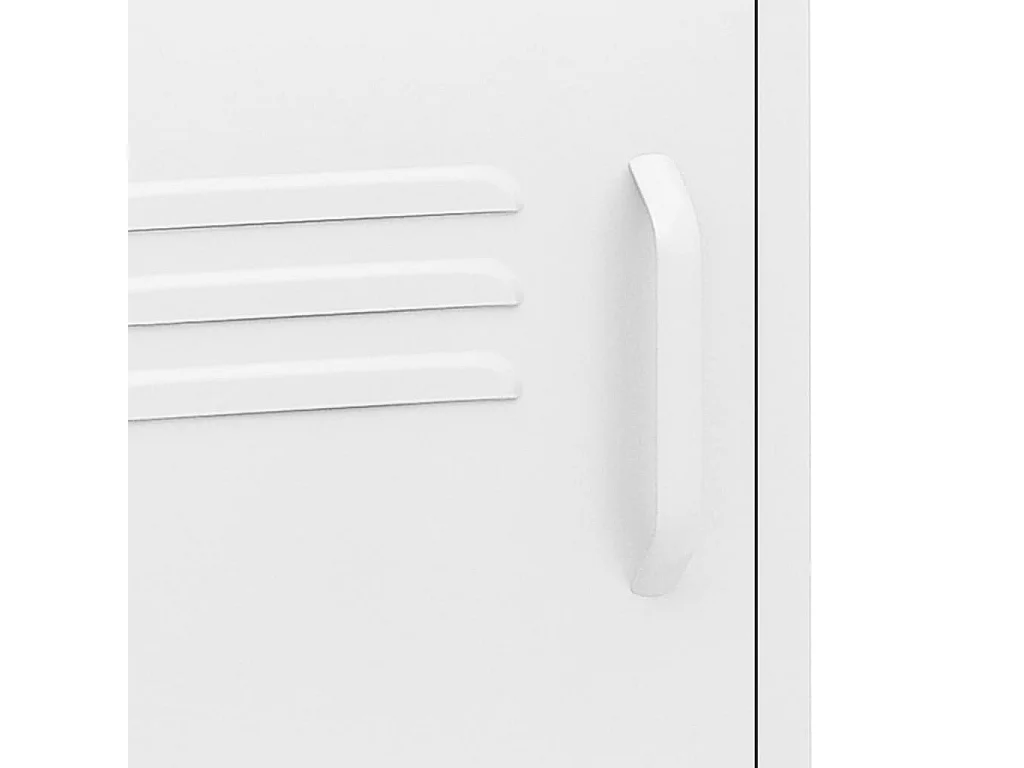 Mesita de noche Blanca 35x35x51 cm Acero