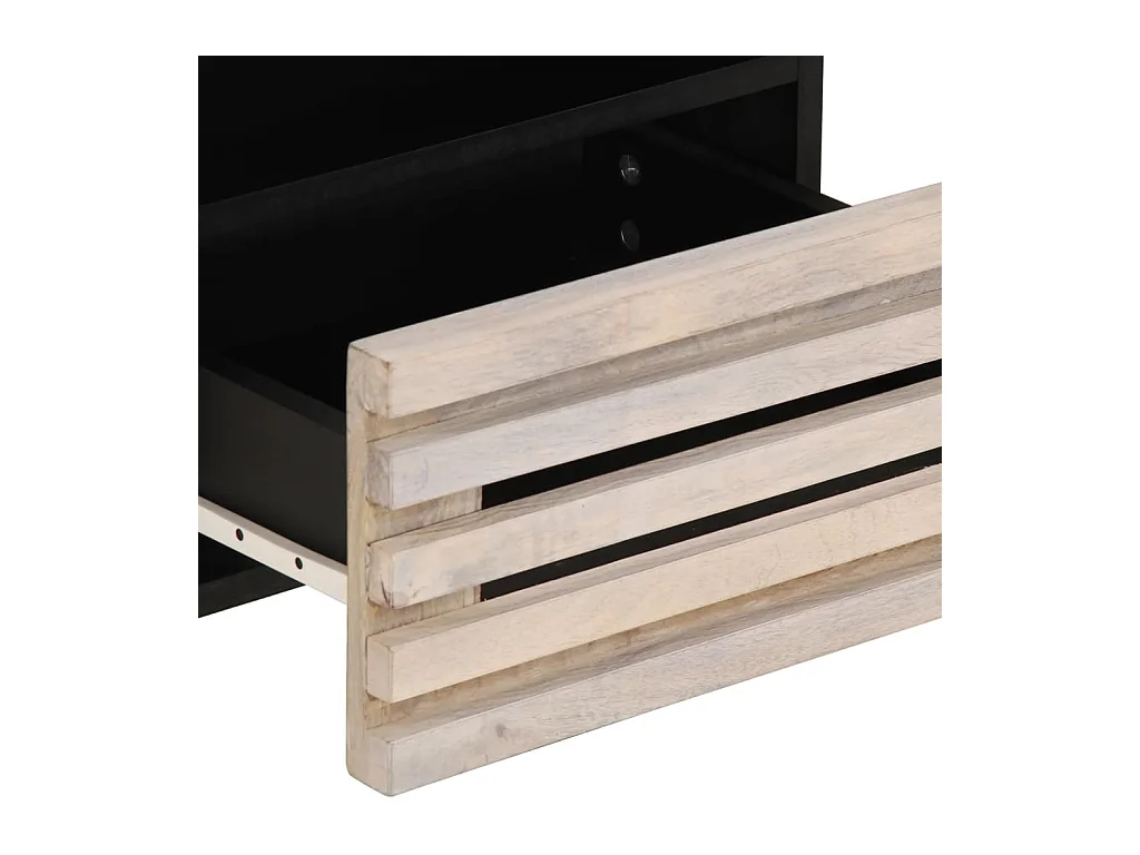 Tables de chevet 2 pcs 40x34x46 cm bois manguier massif blanchi