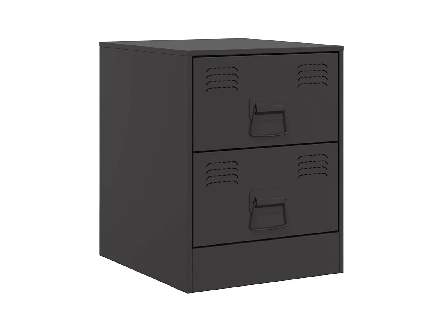 Tables de chevet 2 pcs noir 34,5x39x44 cm acier