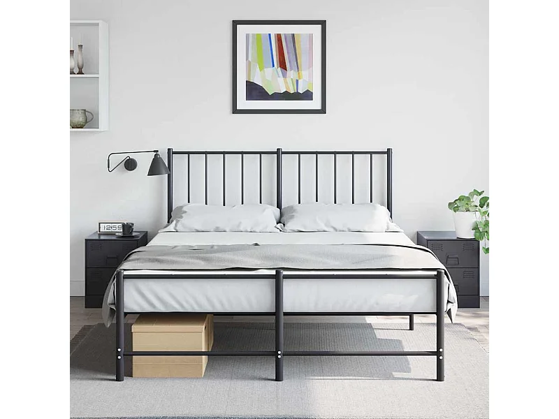 Nachtkastjes 2 stuks zwart 34,5x39x44 cm staal