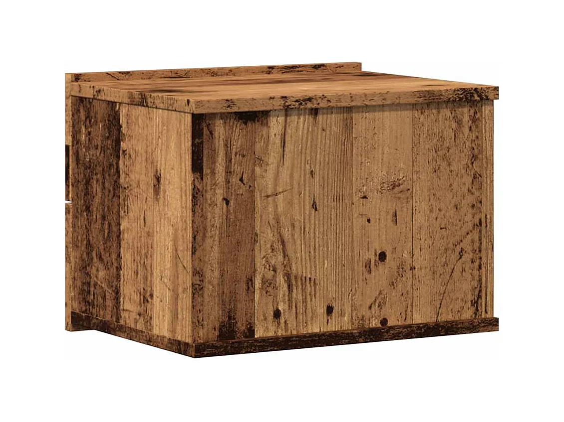 Tables de chevet murales 2 pcs vieux bois 40x32x30 cm