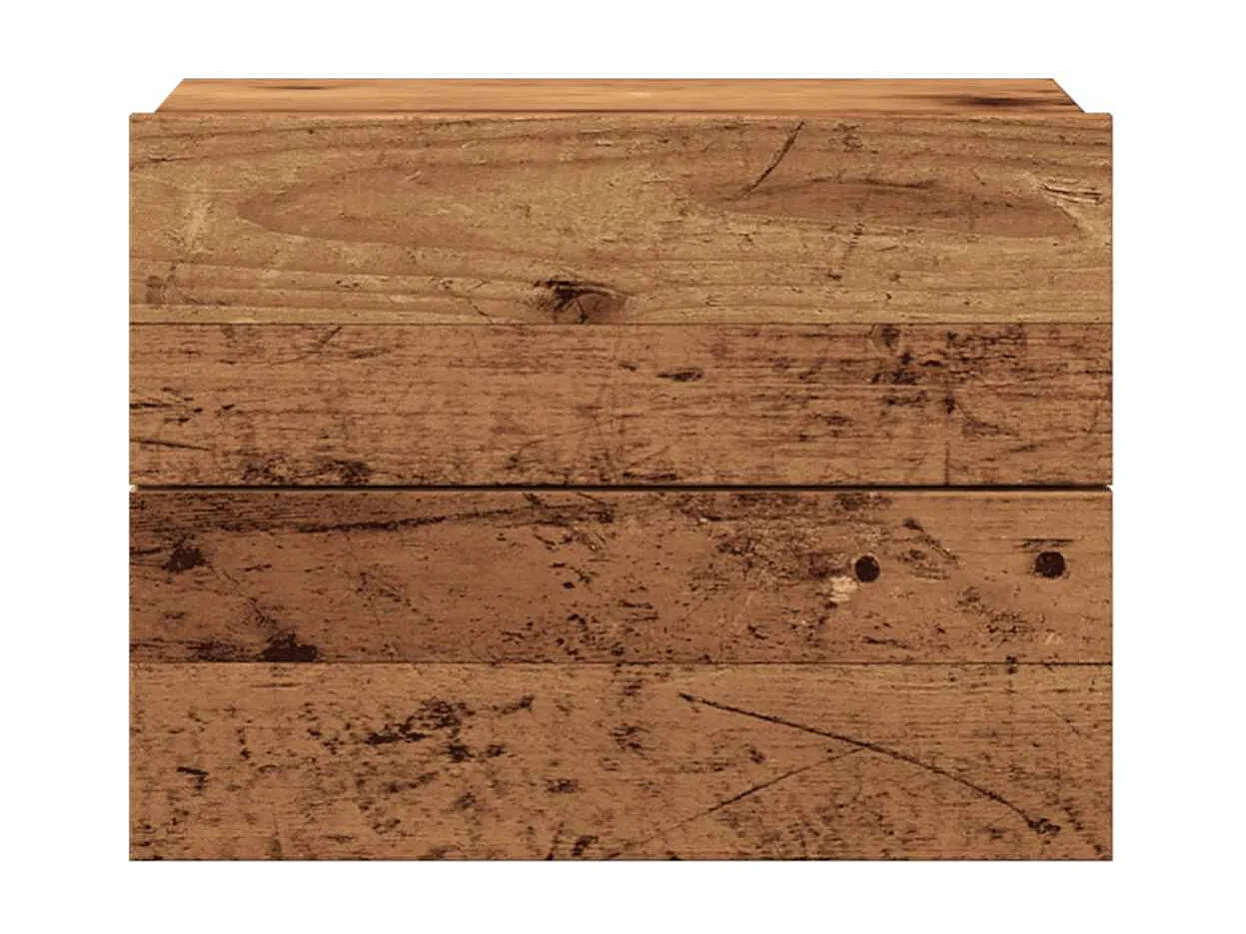 Tables de chevet murales 2 pcs vieux bois 40x32x30 cm