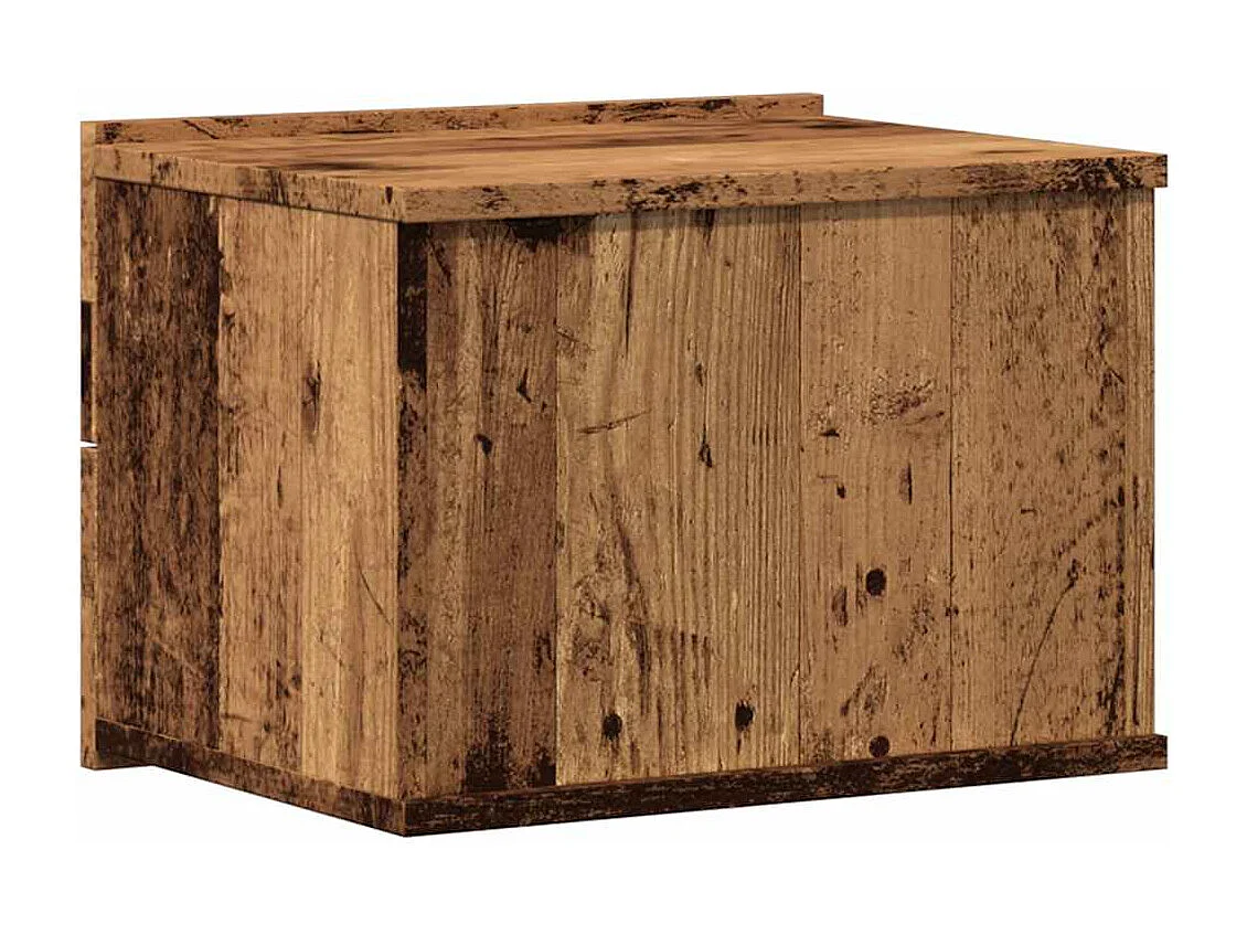 Tables de chevet murales 2 pcs vieux bois 40x32x30 cm