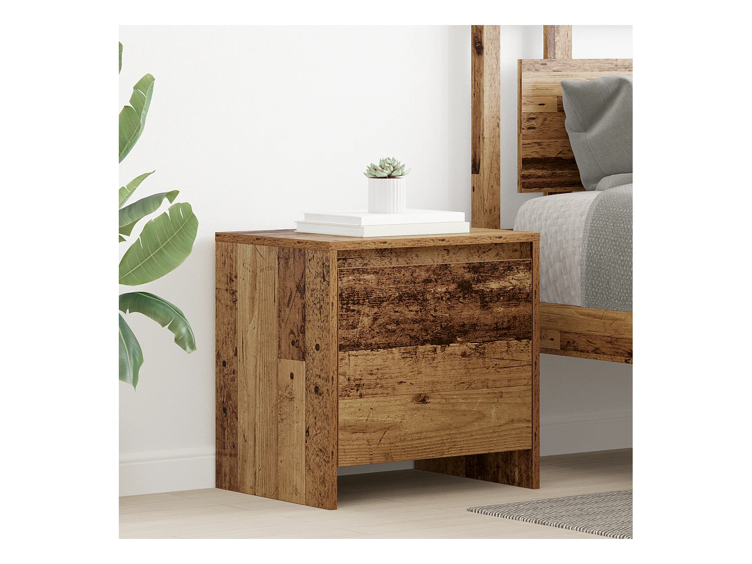 Cabinet de chevet Vieux bois 45 x 34 x 44.5 cm