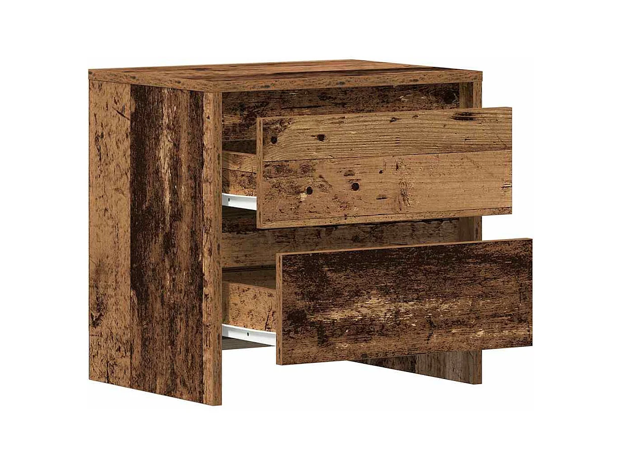 Armoire de chevet 2 pcs Bois ancien 45x34x44,5 cm Bois d'ingénierie