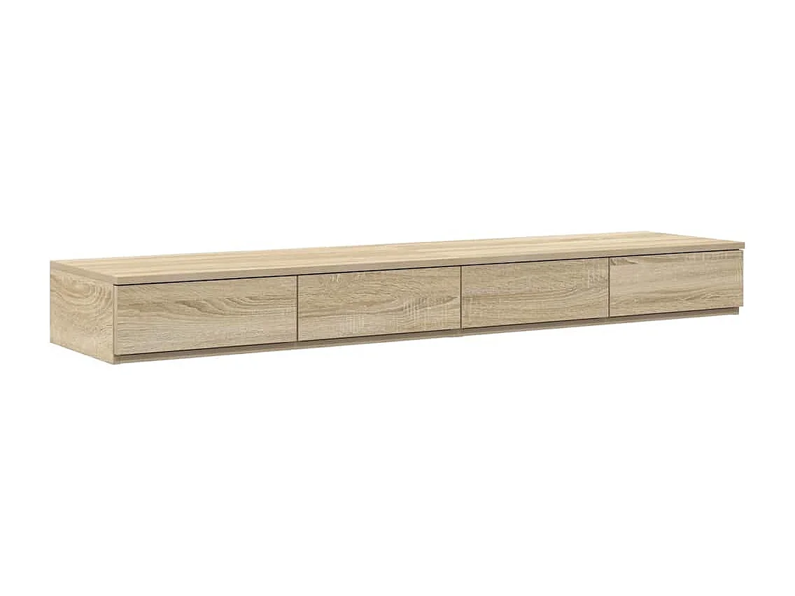 Tiroirs de lit Chêne Sonoma 135x36,5x16,5 cm en bois d'ingénierie