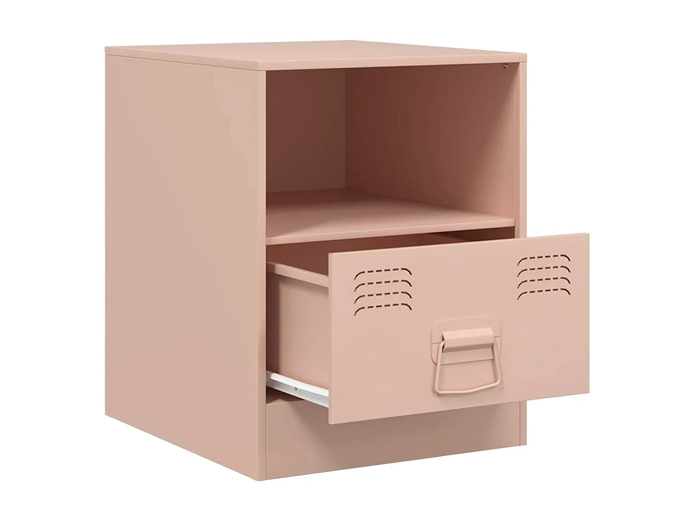 Tables de chevet 2 pcs rose 34,5x39x44 cm acier