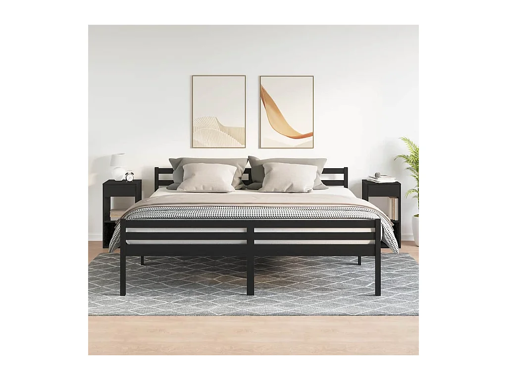 Tables de chevet avec tiroir 2 pcs chêne noir 35x34x66,5 cm