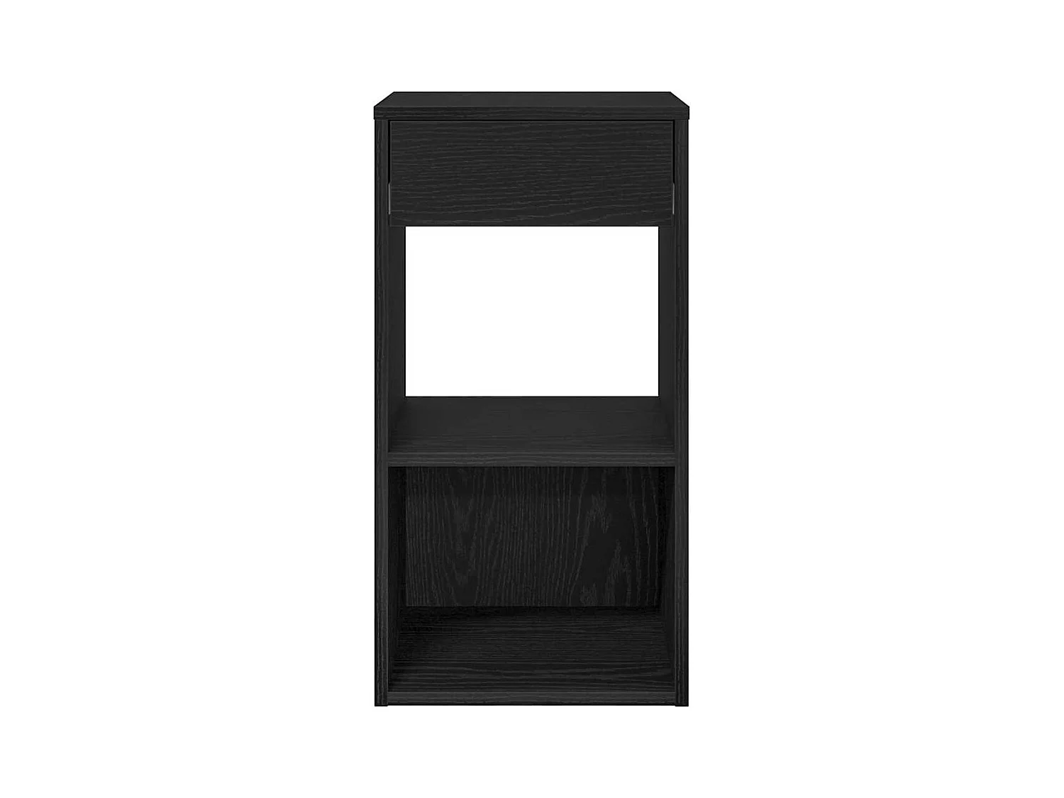 Tables de chevet avec tiroir 2 pcs chêne noir 35x34x66,5 cm