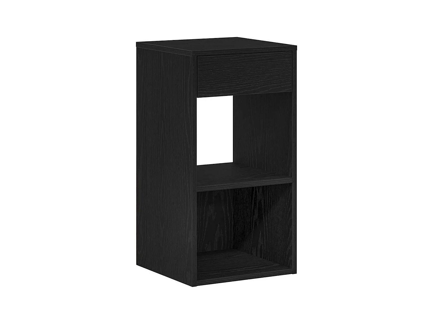 Tables de chevet avec tiroir 2 pcs chêne noir 35x34x66,5 cm