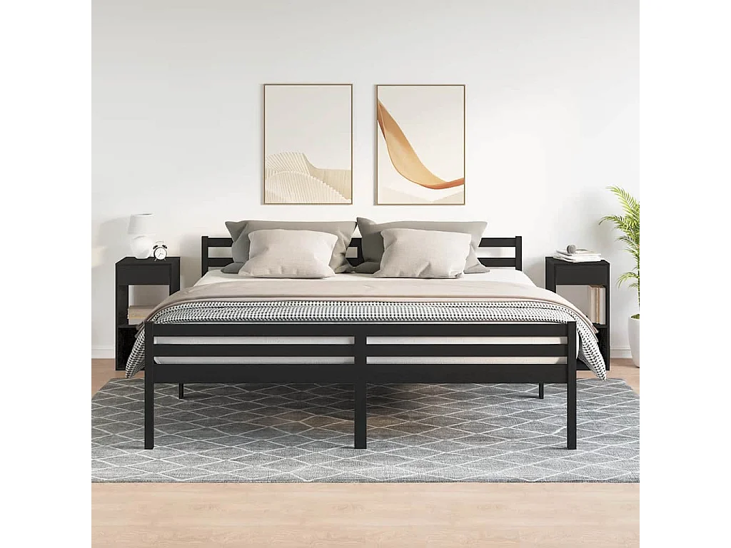 Tables de chevet avec tiroir 2 pcs chêne noir 35x34x66,5 cm