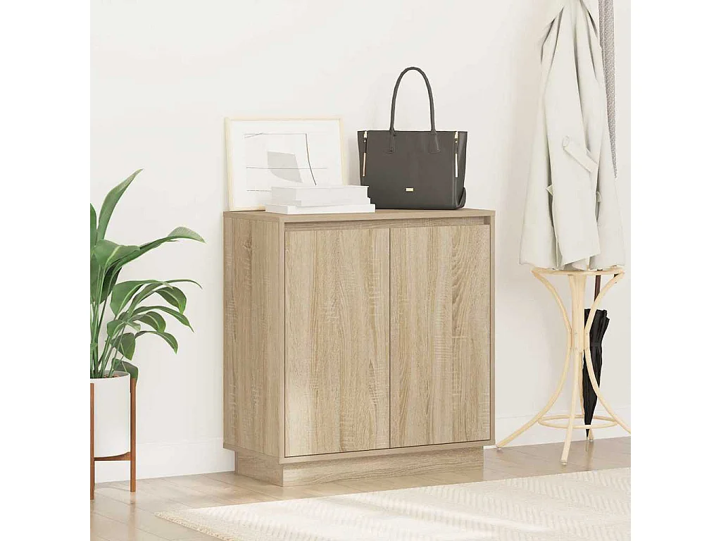Buffet avec LED en chêne Sonoma - 71 x 34,5 x 75 cm - Fabriqué en bois d'ingénierie