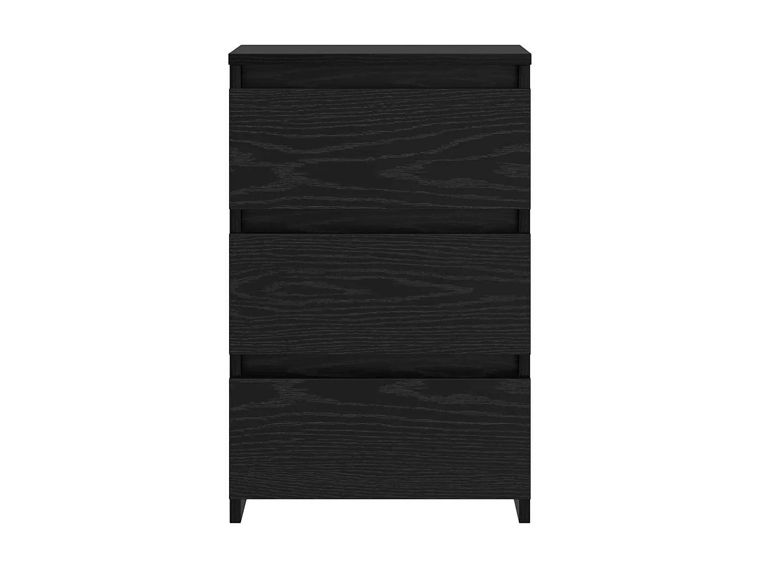 Nachtkastjes 2 stuks Zwarte eik 40x35x62,5 cm Bewerkt hout