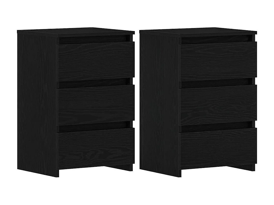 Tables de chevet 2 pcs Chêne noir 40x35x62,5 cm Bois d'ingénierie