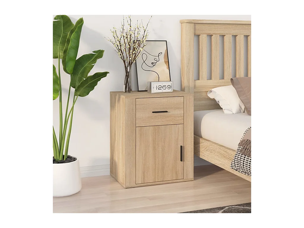 Table de chevet Chêne sonoma 50x36x60 cm Bois d'ingénierie