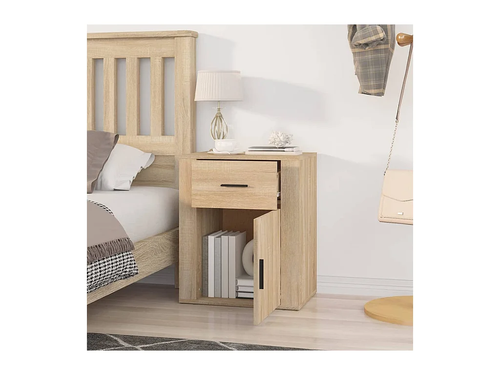 Table de chevet Chêne sonoma 50x36x60 cm Bois d'ingénierie