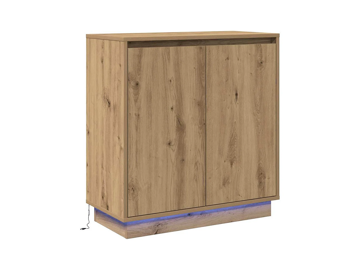 Artisan Oak LED Sideboard 71x34,5x75 cm aus Holzwerkstoff