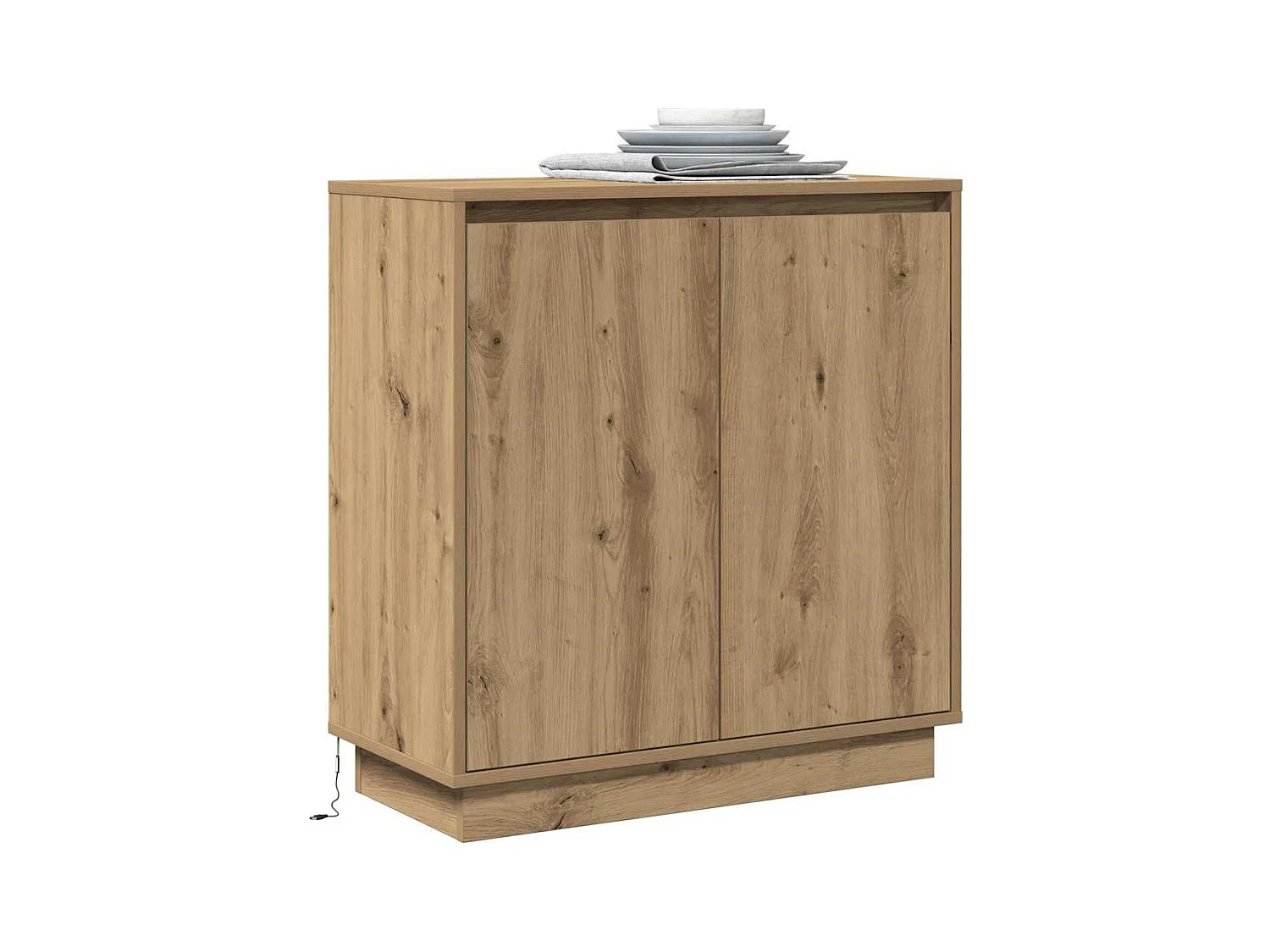 Artisan Oak LED Sideboard 71x34,5x75 cm aus Holzwerkstoff