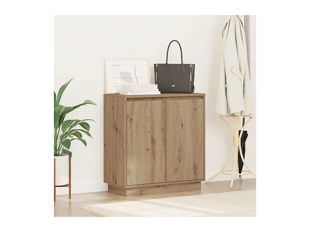 Artisan Oak LED Sideboard 71x34,5x75 cm aus Holzwerkstoff