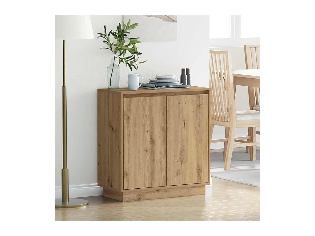 Artisan Oak LED Sideboard 71x34,5x75 cm in bewerkt hout