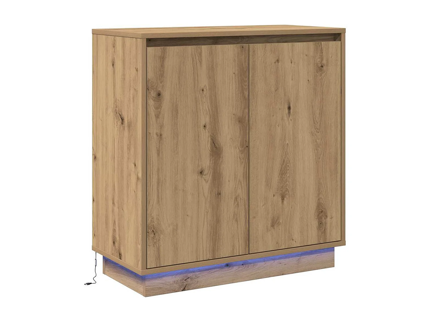 Buffet LED Chêne Artisan 71x34,5x75 cm en bois d'ingénierie