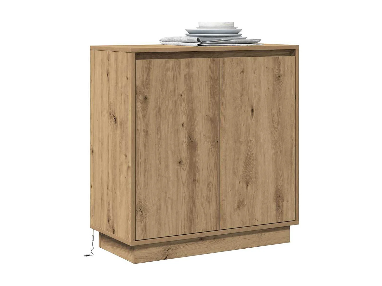 Buffet LED Chêne Artisan 71x34,5x75 cm en bois d'ingénierie