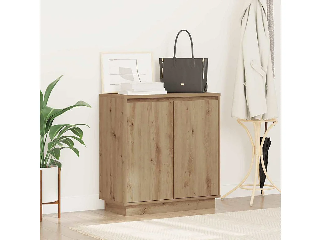 Buffet LED Chêne Artisan 71x34,5x75 cm en bois d'ingénierie