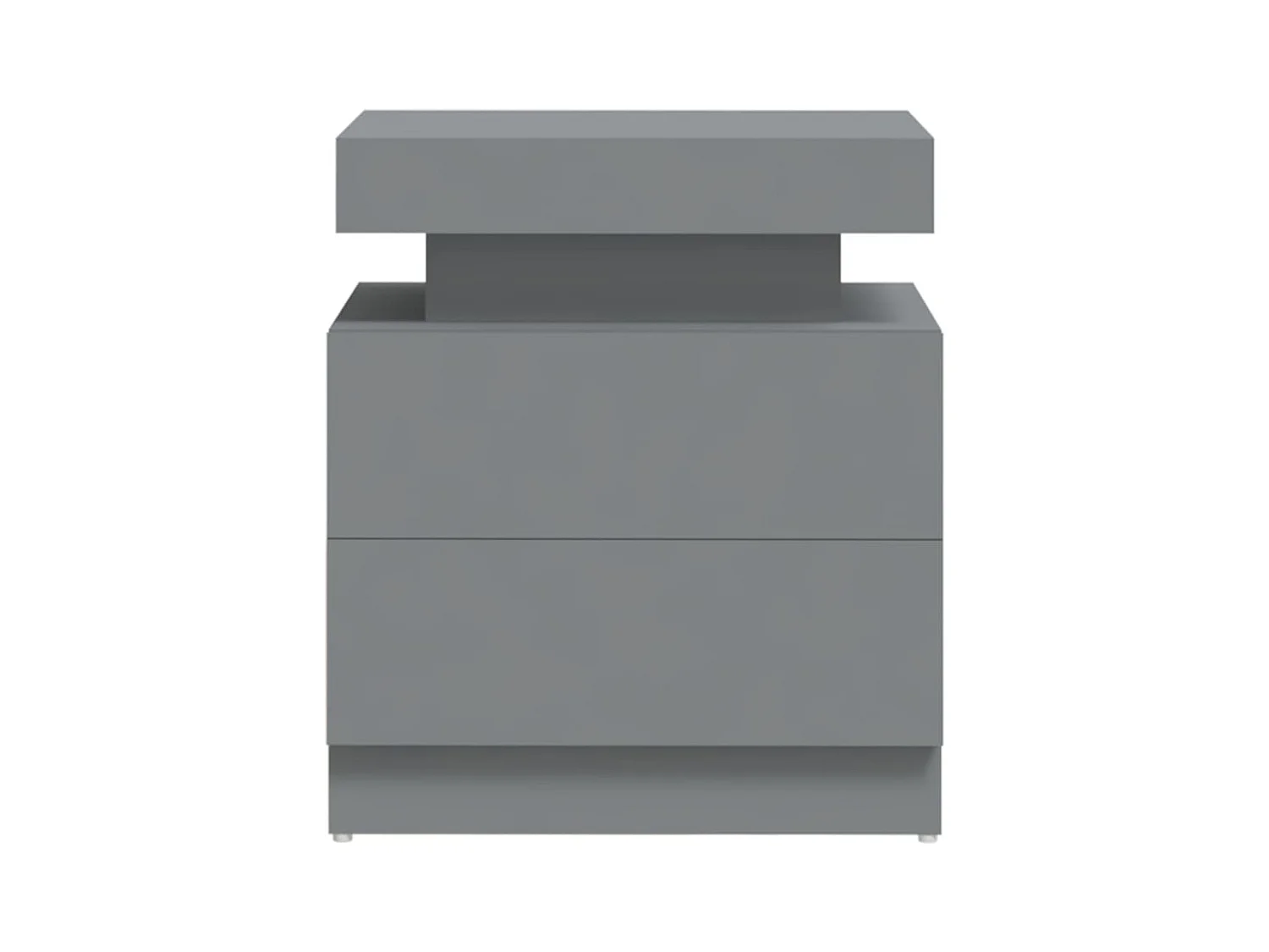 Grauer Nachttisch 45 x 35 x 52 cm Holzwerkstoff