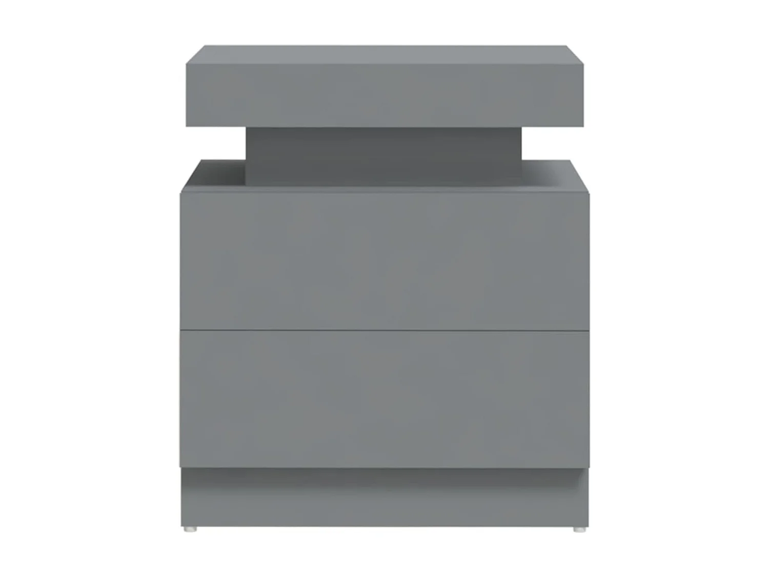 Comodino grigio 45x35x52 cm in legno ingegnerizzato