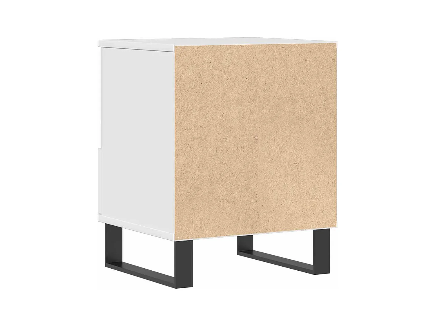 Comodino Bianco lucido 40x35x50 cm Legno composito