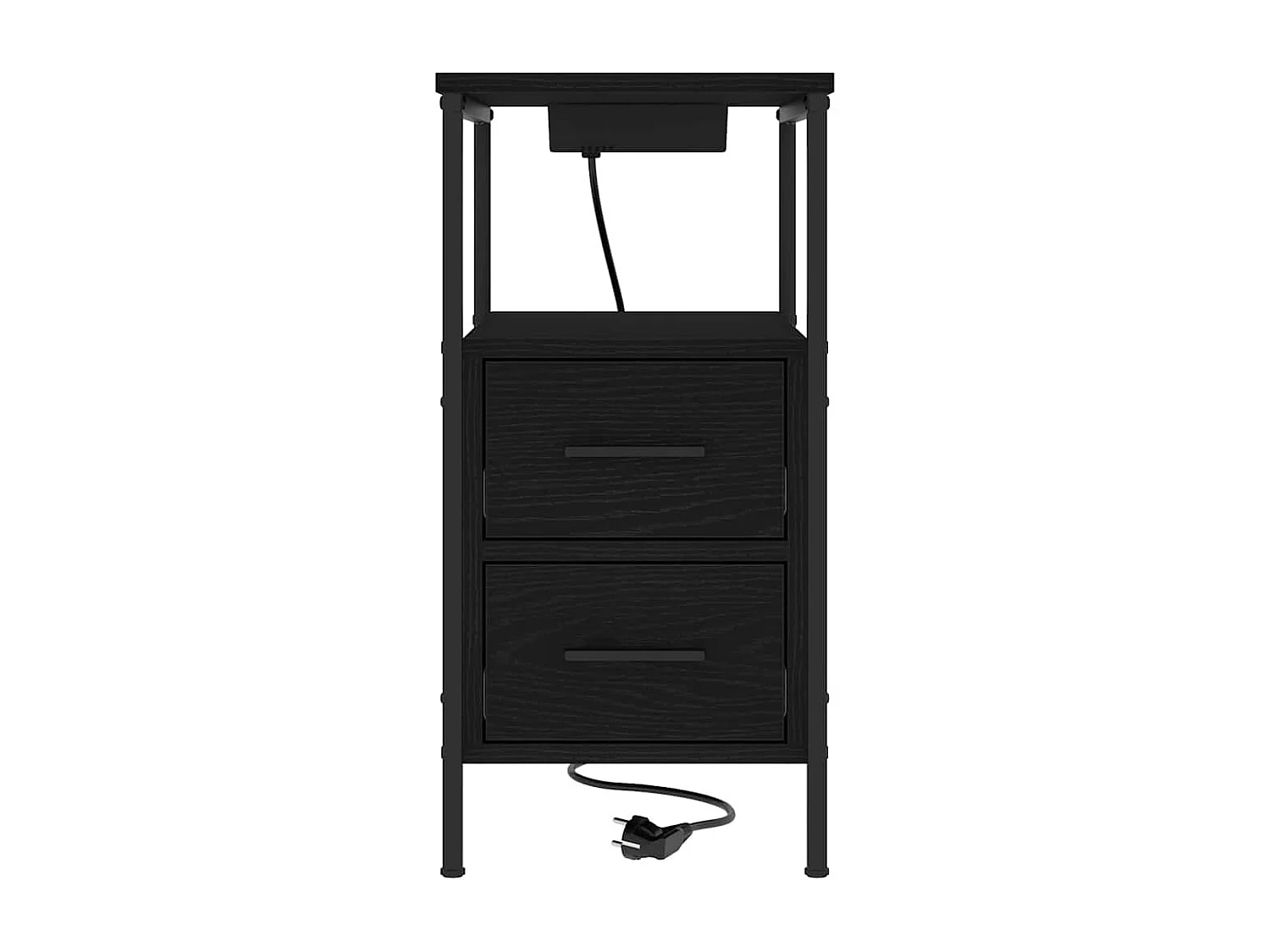 Armoires de chevet avec tiroir 2 pcs Chêne noir 30 x 48 x 61 cm