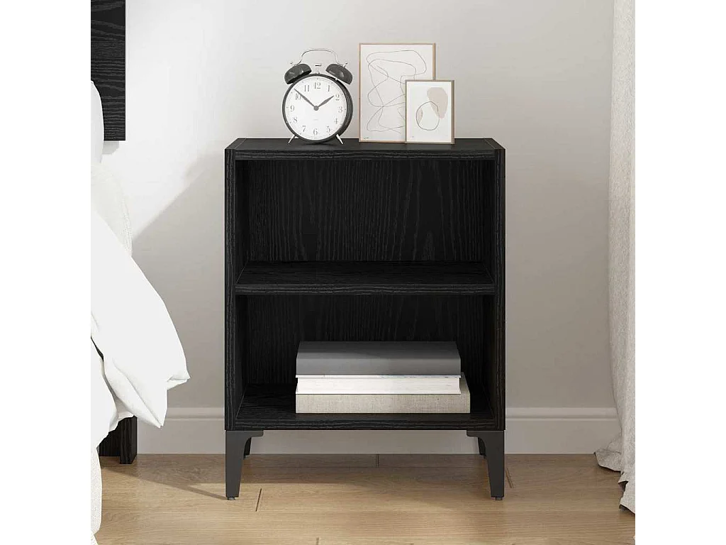 Cabinet de chevet Chêne noir 40x30x50 cm Bois reconstitué