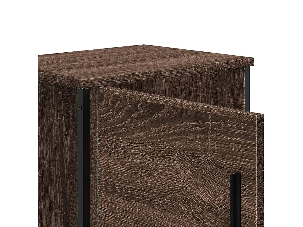 Nachtkastjes 2 stuks eikenbruin 40x30x40cm bewerkt hout