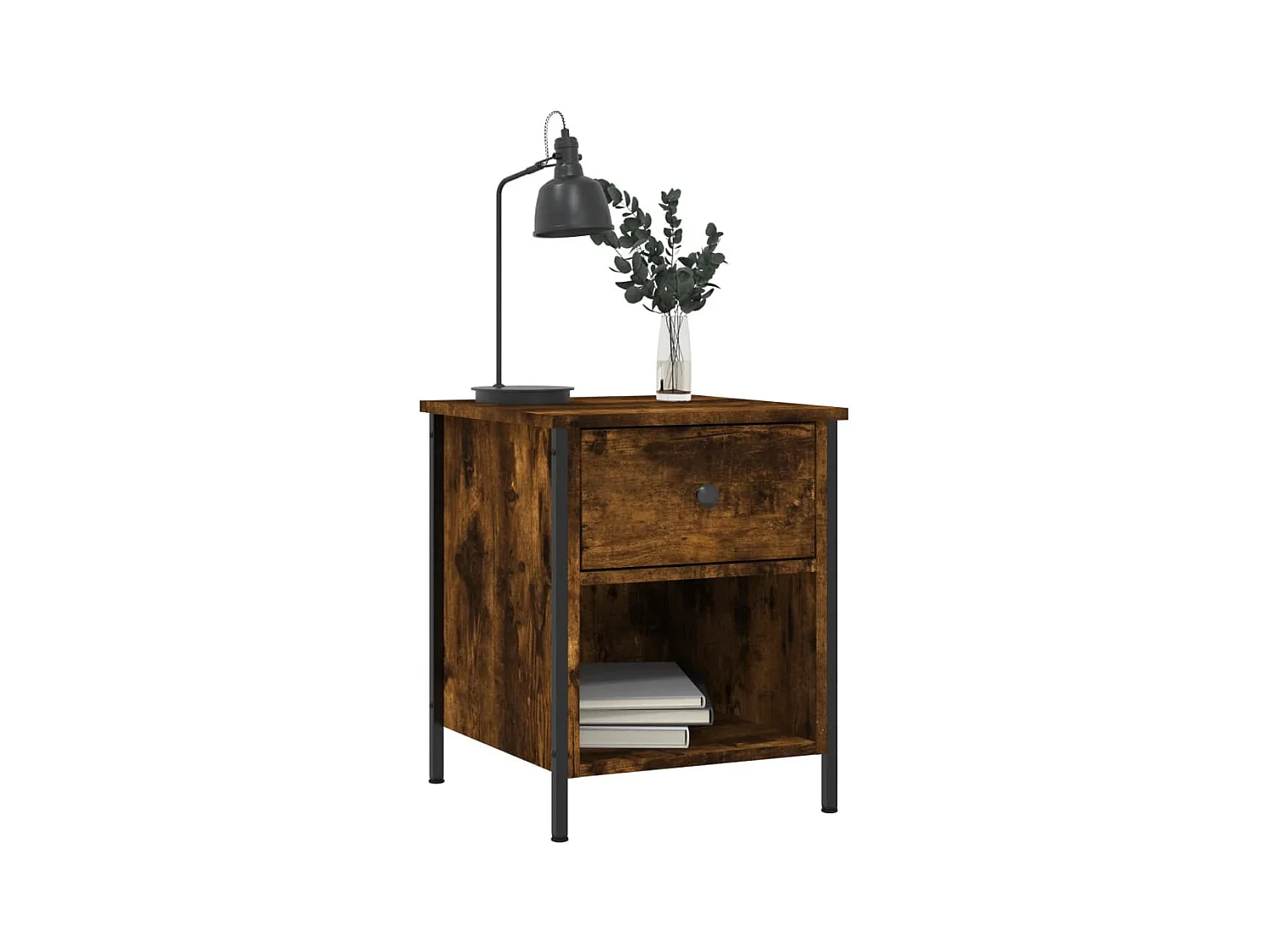 Tables de chevet 2 pcs chêne fumé 40x42x50 cm bois ingénierie