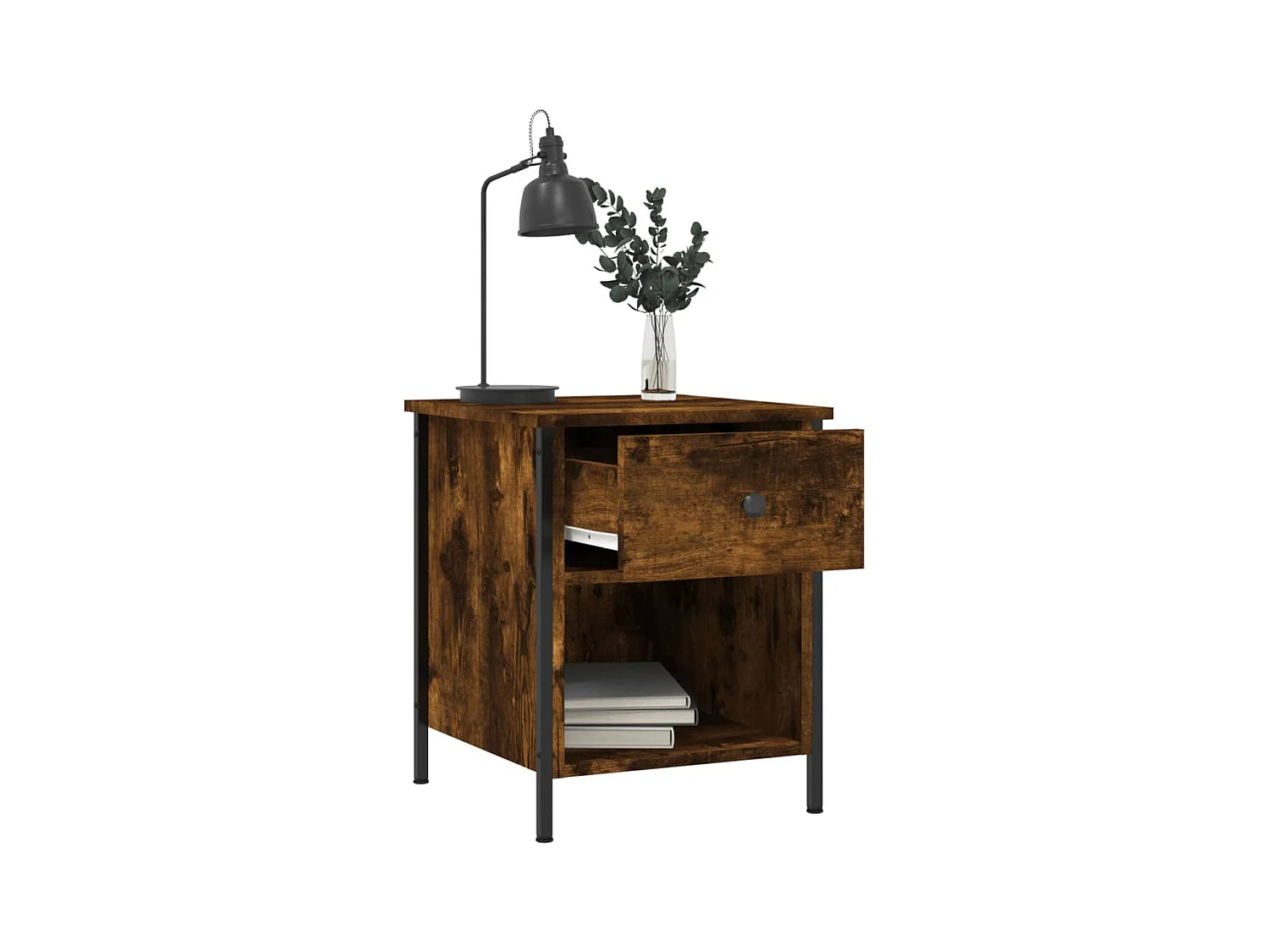 Tables de chevet 2 pcs chêne fumé 40x42x50 cm bois ingénierie