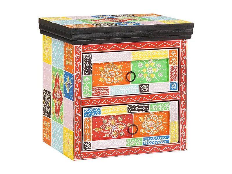 Cabinet de chevet avec tiroir Multicolore 40 x 30 x 40 cm