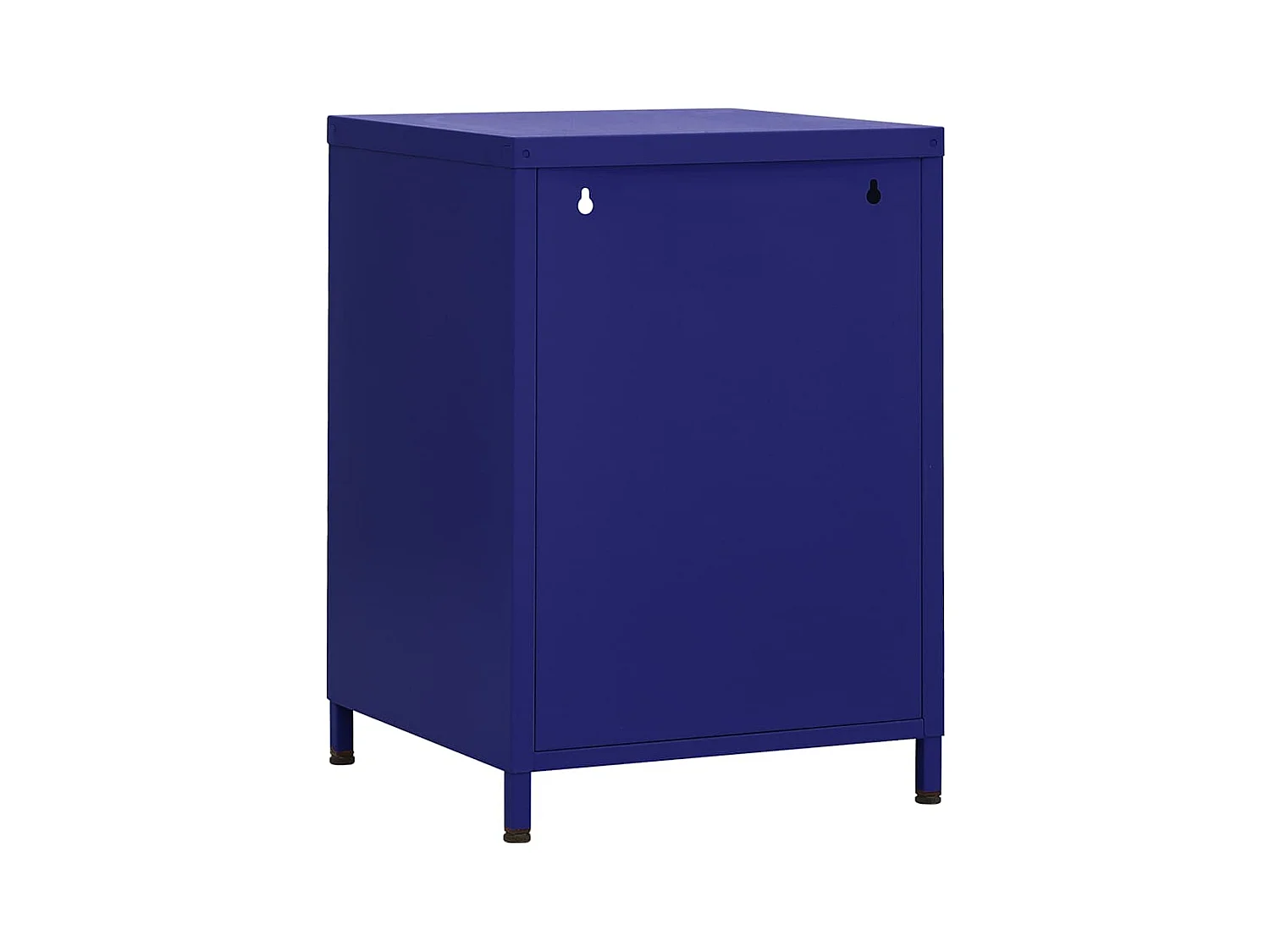 Marineblauw nachtkastje 35x35x51 cm staal