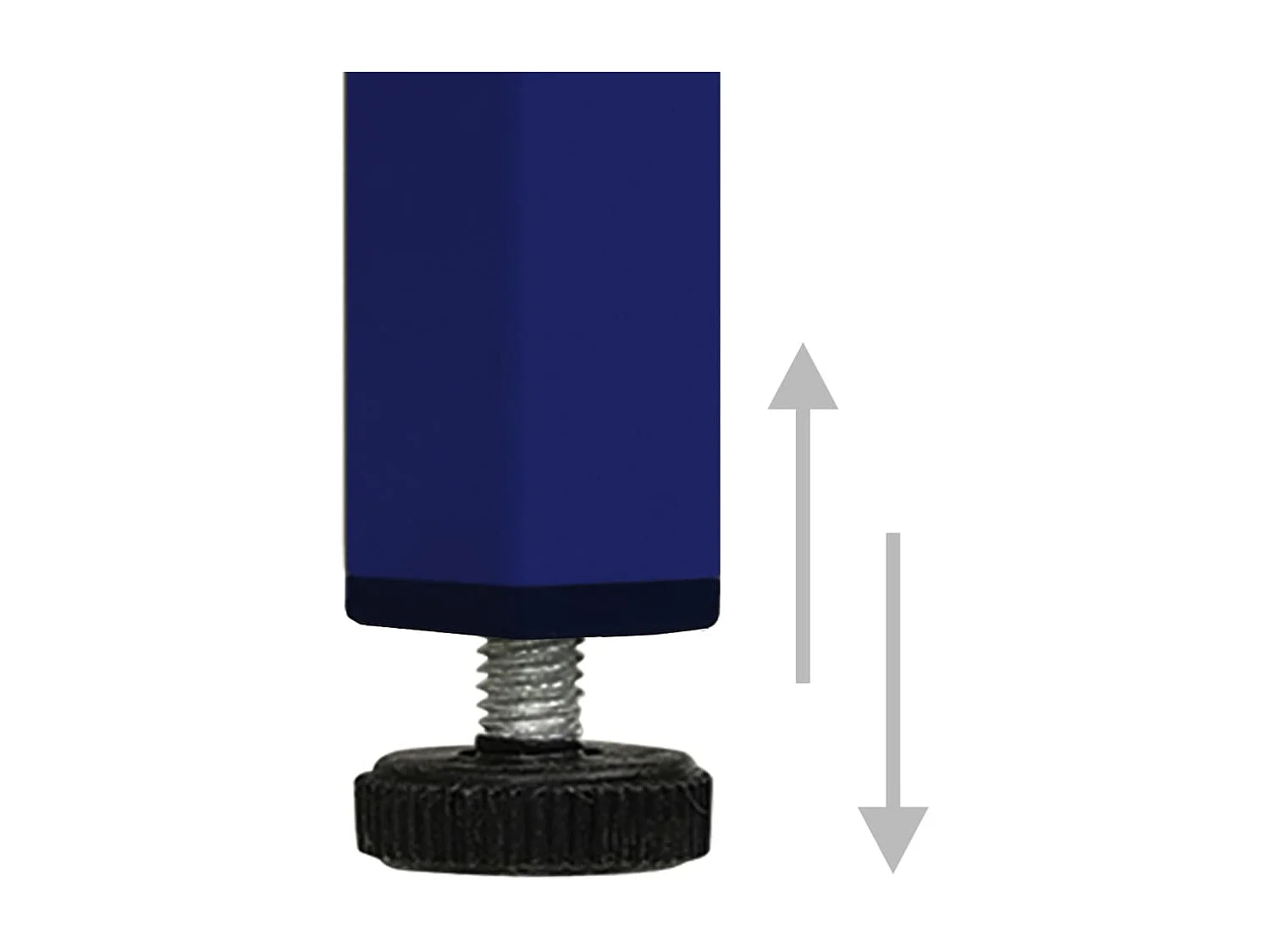 Mesita de noche azul marino 35x35x51 cm acero