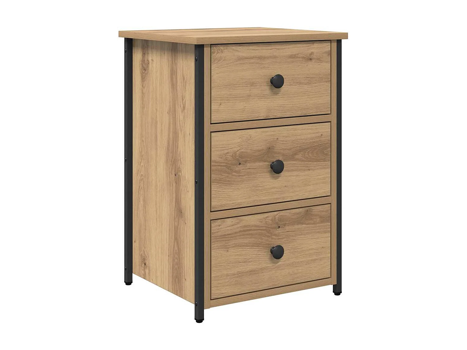 Mesitas de noche de roble hechas a mano Madera de ingeniería de roble hecha a mano