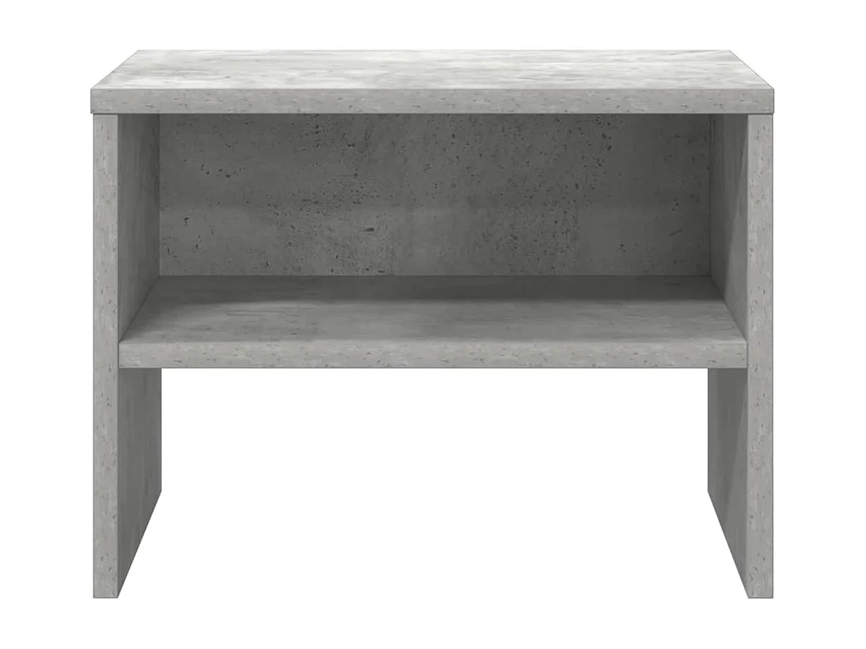 Betongrauer Nachttisch 40x30x30 cm Holzwerkstoff