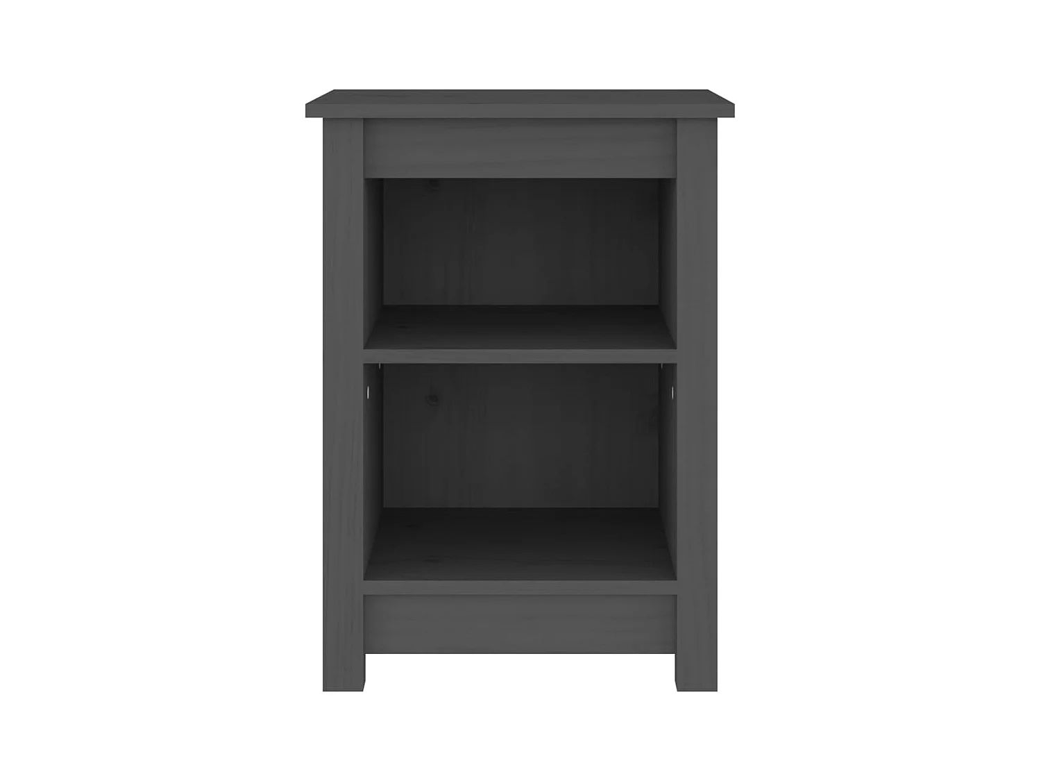 Tables de chevet 2 pcs Gris 40x35x55 cm Bois de pin solide