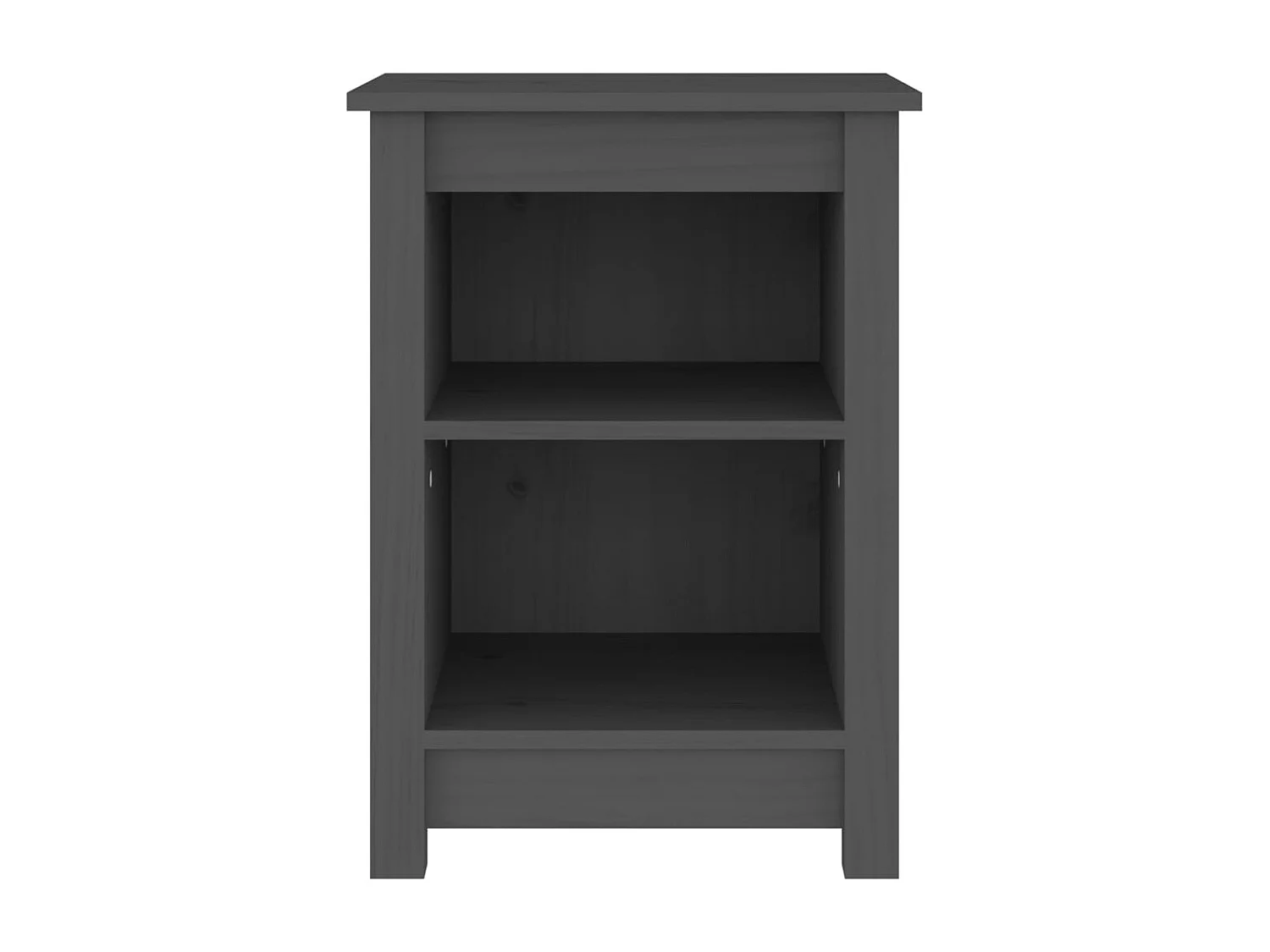 Tables de chevet 2 pcs Gris 40x35x55 cm Bois de pin solide