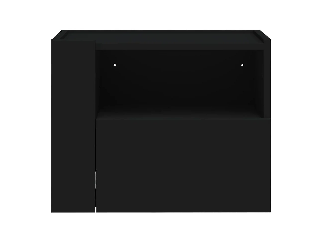 Tables de chevet murales 2 pcs noir 45x30x35 cm