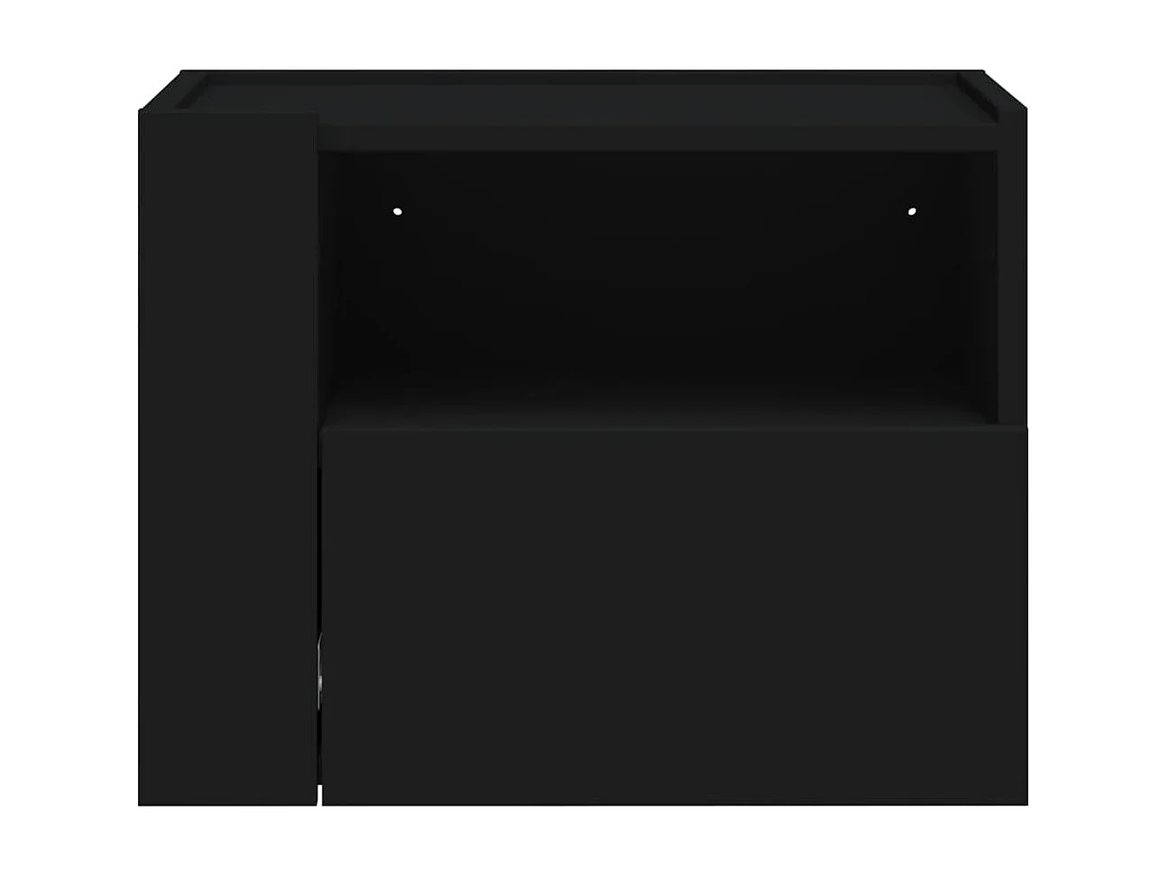 Tables de chevet murales 2 pcs noir 45x30x35 cm