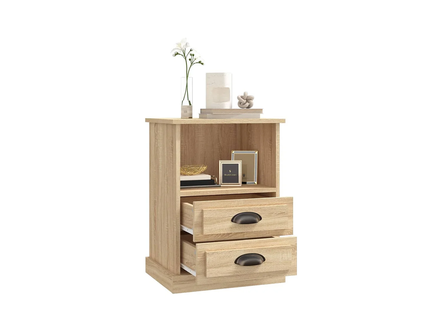 Table de chevet chêne sonoma 43x36x60 cm