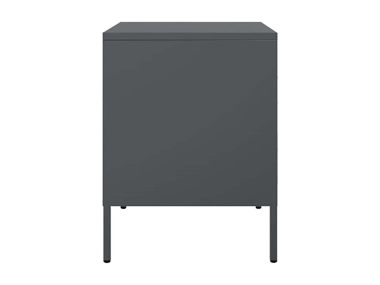 Tables de chevet 2 pcs anthracite 36x39x50,5 cm acier