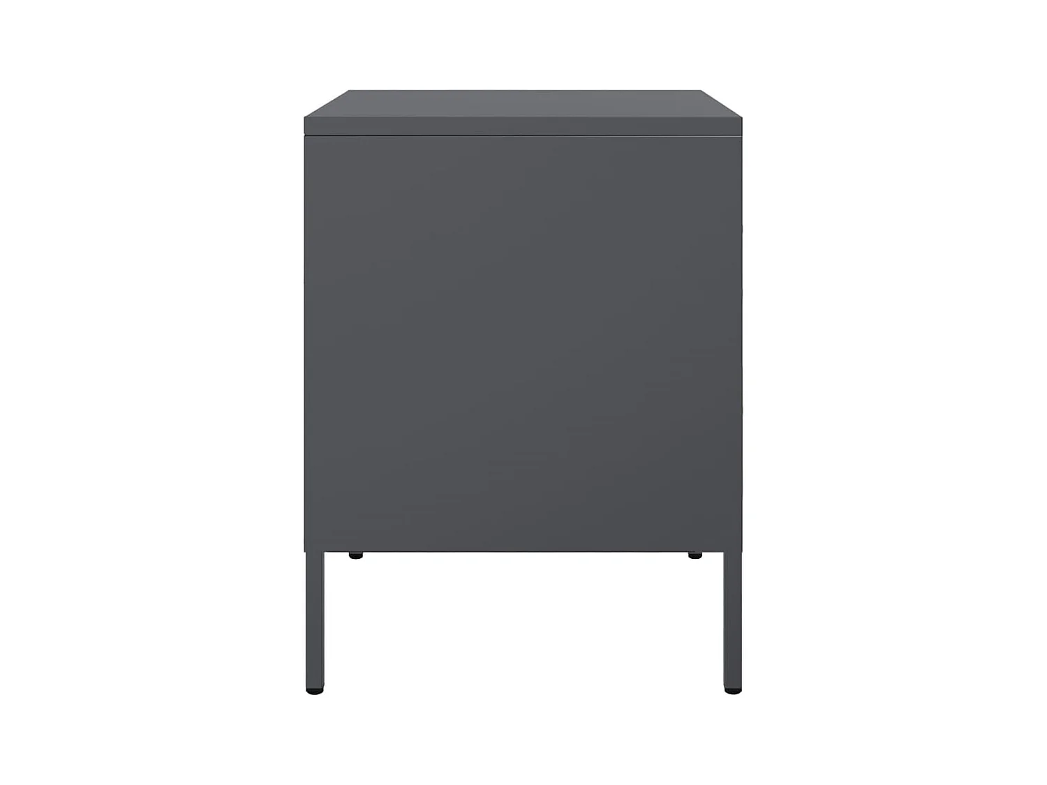 Tables de chevet 2 pcs anthracite 36x39x50,5 cm acier